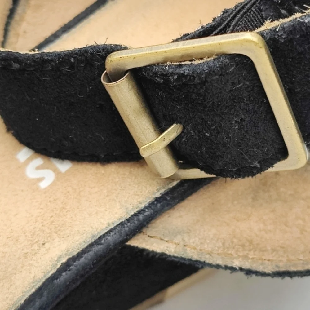 CLARK'S ORGINALS  Ankle Strap Natural Crepe Heels Women's Leather Wedges Size 9M